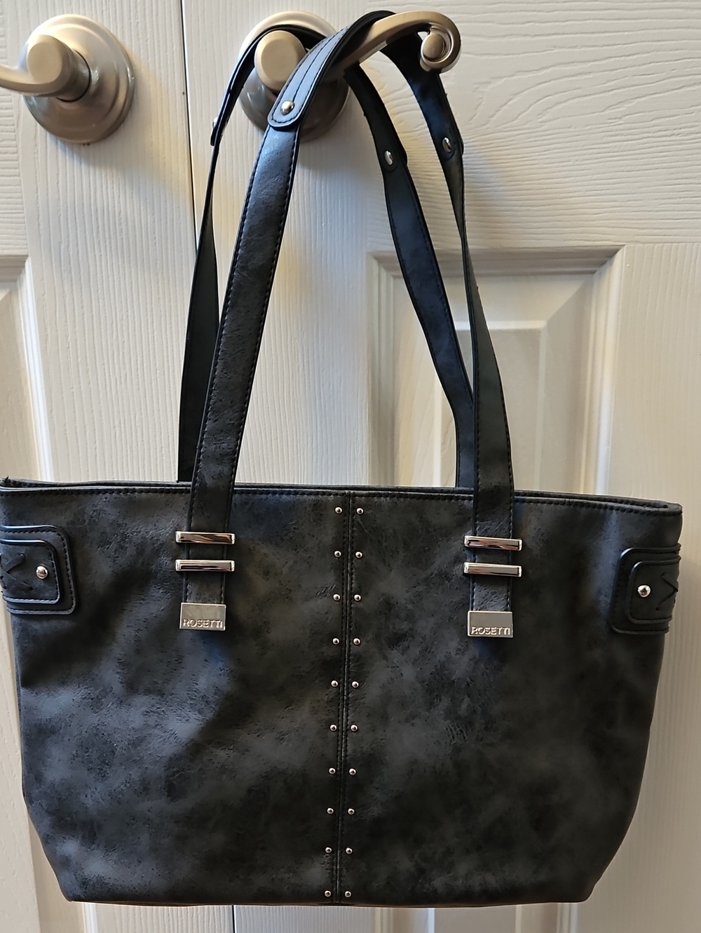 ROSETTI DARK GRAY Women's Tote Bag with Stud Detail
